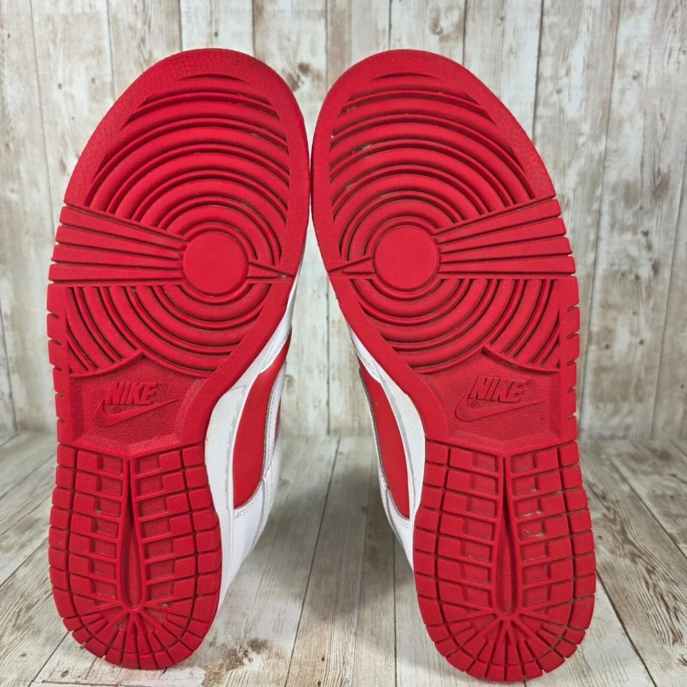 Nike Dunk Low Retro Red White Leather Sneakers Casual Shoes DD1391-600 9‎